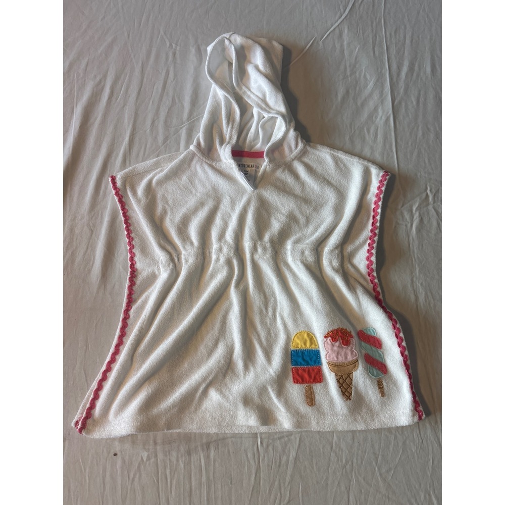 Adventurewear 360 Beach Cover Up Kids 18M White Excellent Popsicle‎ Terry Cloth